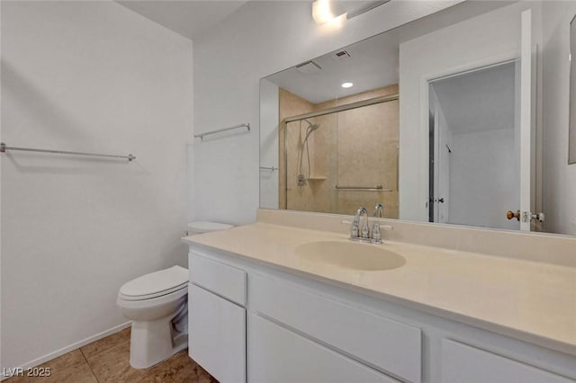 1101 Willow Tree Dr Unit D, Las Vegas, NV 89128 - full bathroom featuring vanity, an enclosed shower, and tile patterned flooring