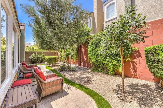 979 Coatbridge St, Las Vegas, NV 89145 - fenced backyard featuring a patio area