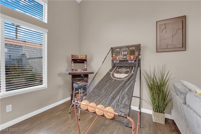 3659 Gerri Bay Ln, Las Vegas, NV 89147 - miscellaneous room featuring baseboards and wood finished floors