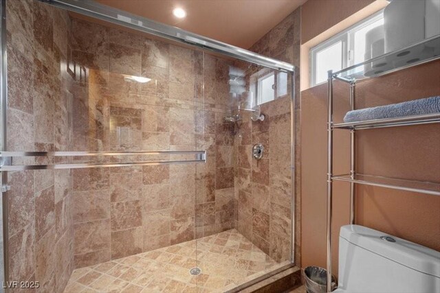4830 Silver Tip Way, Mount Charleston, NV 89124 - full bathroom with a stall shower and toilet