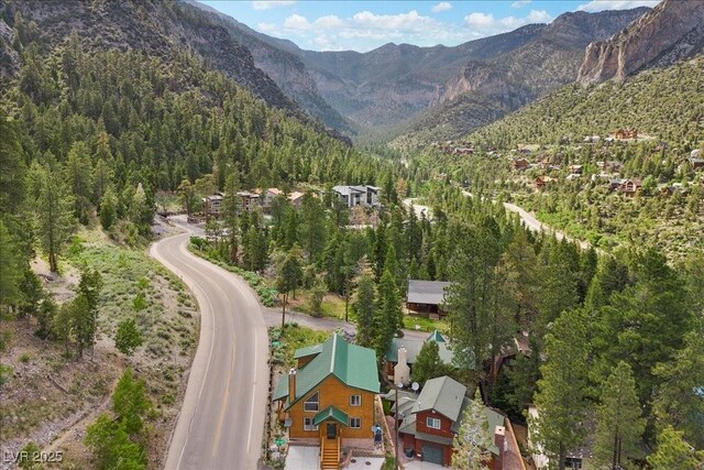 4830 Silver Tip Way, Mount Charleston, NV 89124 - mountain view featuring a heavily wooded area