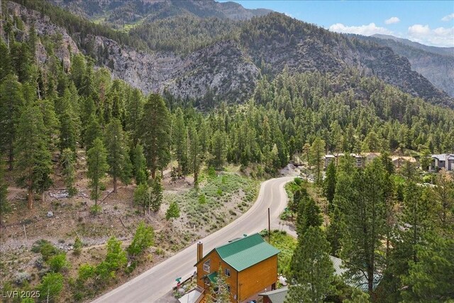 4830 Silver Tip Way, Mount Charleston, NV 89124 - mountain view featuring a forest