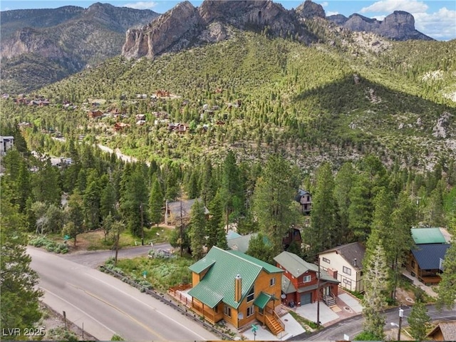 4830 Silver Tip Way, Mount Charleston, NV 89124 - mountain view featuring a forest