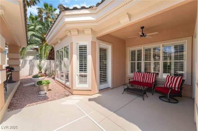 277 Dark Forest Ave, Las Vegas, NV 89123 - view of patio / terrace featuring ceiling fan