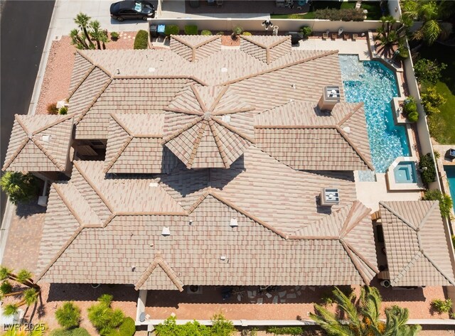 277 Dark Forest Ave, Las Vegas, NV 89123 - view from above of property featuring a pool