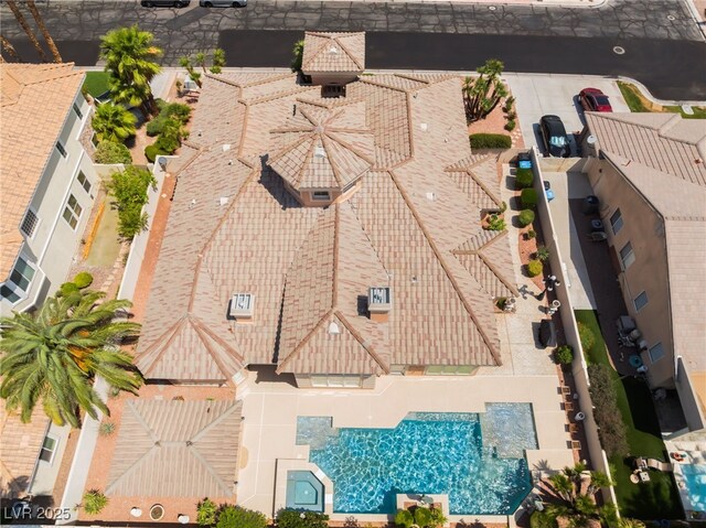 277 Dark Forest Ave, Las Vegas, NV 89123 - aerial view of property and surrounding area with a pool area
