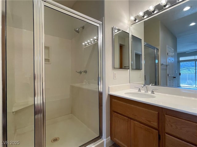 3161 Quail Song Dr Unit 3161, Laughlin, NV 89029 - full bathroom with a shower stall and vanity