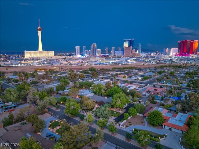 2001 Silver Ave, Las Vegas, NV 89102 - aerial view at night of a view of city lights