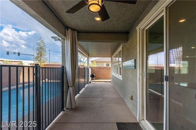 2832 Aragon Terrace Way, Henderson, NV 89044 - fenced backyard featuring a ceiling fan