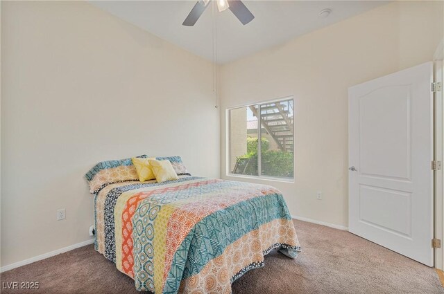 8985 S Durango Dr Unit 1177, Las Vegas, NV 89113 - bedroom featuring carpet flooring, baseboards, and ceiling fan