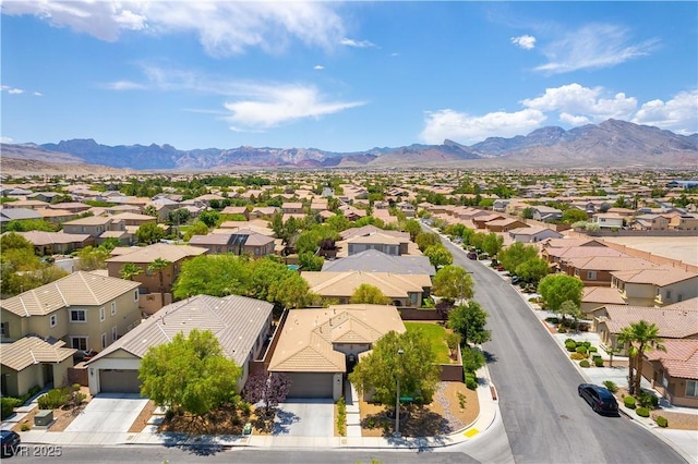 913 Hickory Park St, Las Vegas, NV 89138 - aerial perspective of suburban area with a mountain backdrop