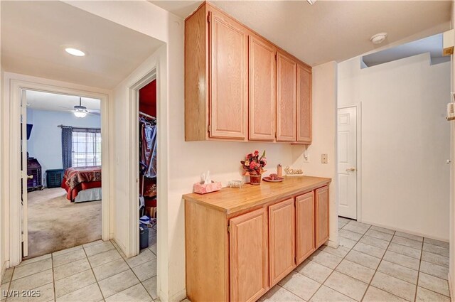 3987 Saddlewood Ct, Las Vegas, NV 89121 - hall with light tile patterned floors, light carpet, and recessed lighting