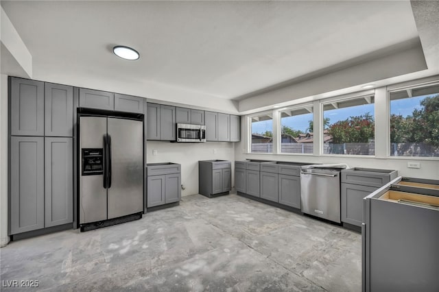 3421 Rochelle Ct, Las Vegas, NV 89121 - kitchen featuring appliances with stainless steel finishes and gray cabinetry