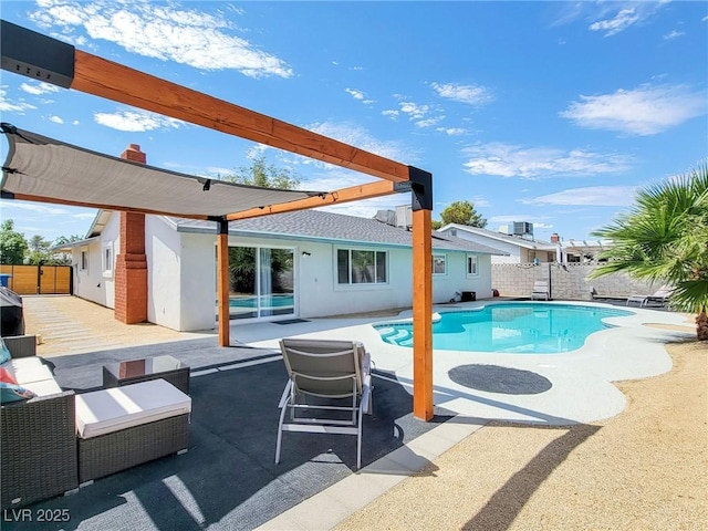 4072 E Harmon Ave, Las Vegas, NV 89121 - view of swimming pool featuring a fenced backyard and a patio