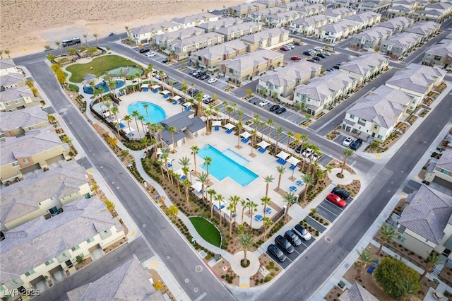12110 Midnight Pine Rd Unit 4, Las Vegas, NV 89183 - aerial view of property and surrounding area with a pool