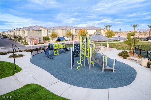 12110 Midnight Pine Rd Unit 4, Las Vegas, NV 89183 - community playground with a residential view and a gazebo