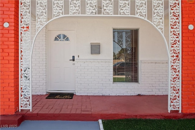 5375 Chestnut St, Las Vegas, NV 89119 - entrance to property featuring brick siding
