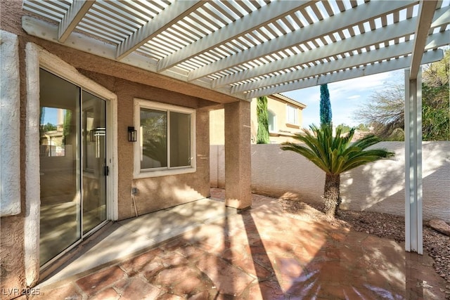 10017 Snow Crest Pl, Las Vegas, NV 89134 - fenced backyard with a patio and a pergola
