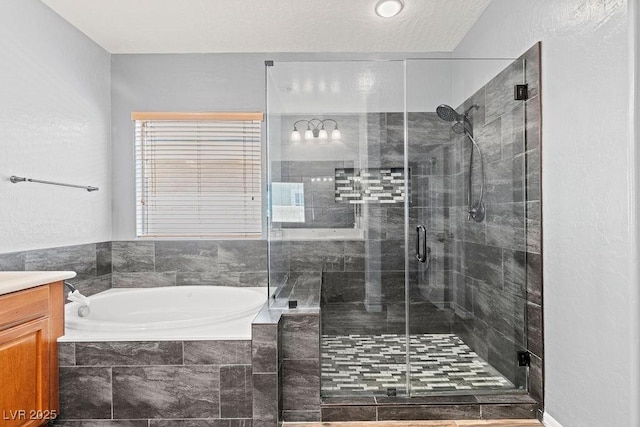 7252 Royal Melbourne Dr, Las Vegas, NV 89131 - full bath featuring a bath, a shower stall, and vanity