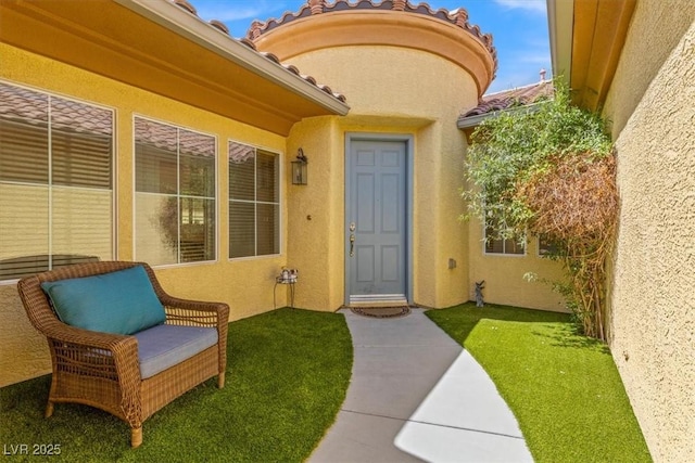 7252 Royal Melbourne Dr, Las Vegas, NV 89131 - view of exterior entry with stucco siding