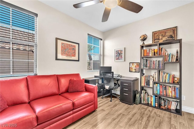 690 Great Dane Ct, Henderson, NV 89052 - office space with light wood finished floors and a ceiling fan