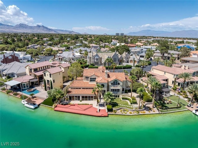 2925 Coast Line Ct, Las Vegas, NV 89117 - aerial view of residential area featuring a water and mountain view