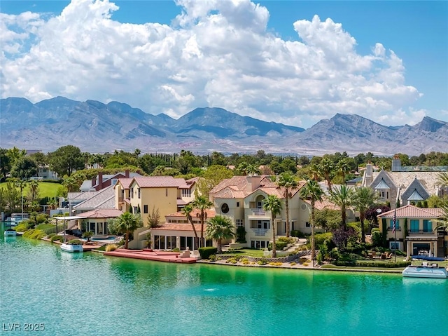 2925 Coast Line Ct, Las Vegas, NV 89117 - view of pool featuring a water and mountain view and a residential view