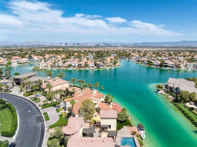2925 Coast Line Ct, Las Vegas, NV 89117 - aerial view of residential area with a water and mountain view