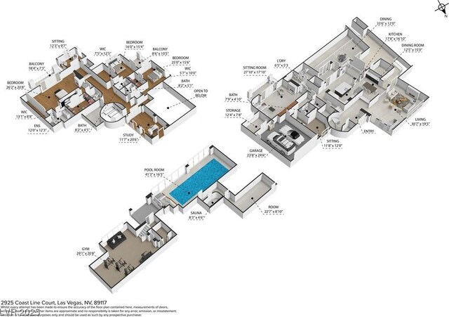 2925 Coast Line Ct, Las Vegas, NV 89117 - home floor plan