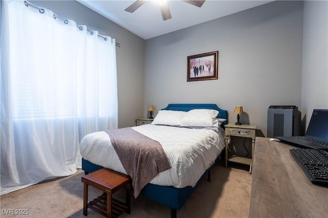 10526 Harvest Wind Dr, Las Vegas, NV 89135 - carpeted bedroom with a ceiling fan