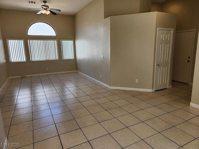 5605 Midnight Breeze St, North Las Vegas, NV 89081 - empty room featuring a ceiling fan and light tile patterned floors