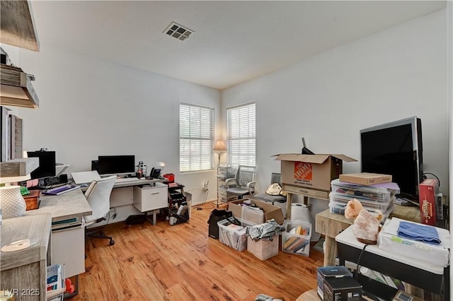7616 Yondering Ave, Las Vegas, NV 89131 - home office with wood finished floors