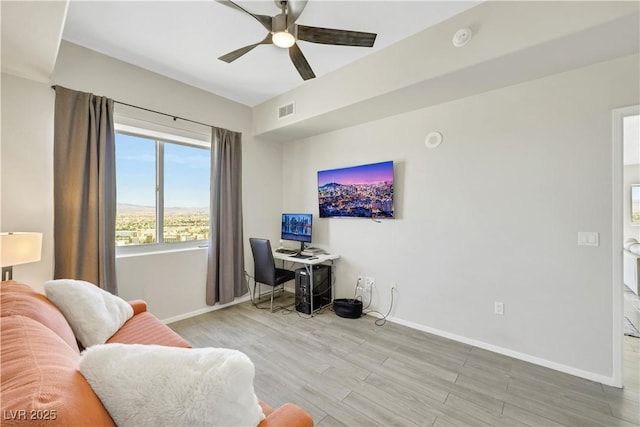 8255 Las Vegas Blvd Unit 1821, Las Vegas, NV 89123 - office space with ceiling fan, wood finished floors, and baseboards