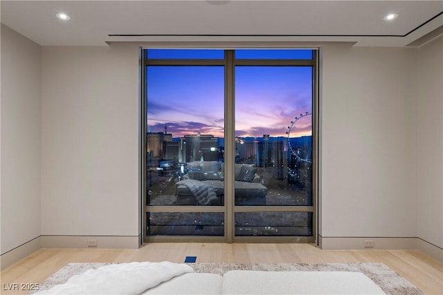 1 Hughes Center Dr Unit 1901, Las Vegas, NV 89169 - bedroom with wood finished floors and recessed lighting