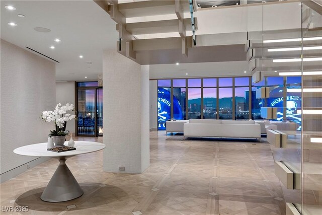 1 Hughes Center Dr Unit 1901, Las Vegas, NV 89169 - lobby featuring recessed lighting and a high ceiling