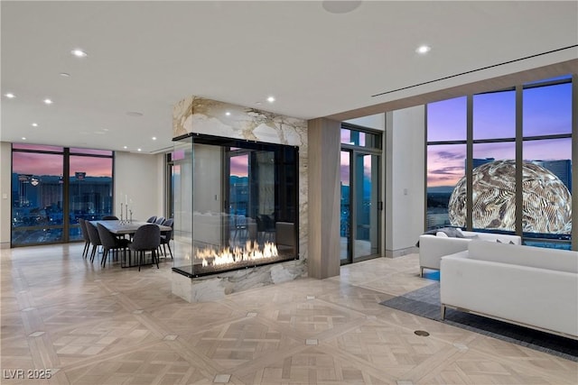 1 Hughes Center Dr Unit 1901, Las Vegas, NV 89169 - community lobby with floor to ceiling windows and recessed lighting