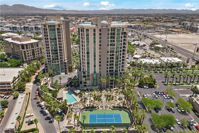 1 Hughes Center Dr Unit 1901, Las Vegas, NV 89169 - drone / aerial view of a mountainous background and a pool area