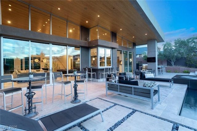 8 Meadowhawk Ln, Las Vegas, NV 89135 - view of patio / terrace with an outdoor living space
