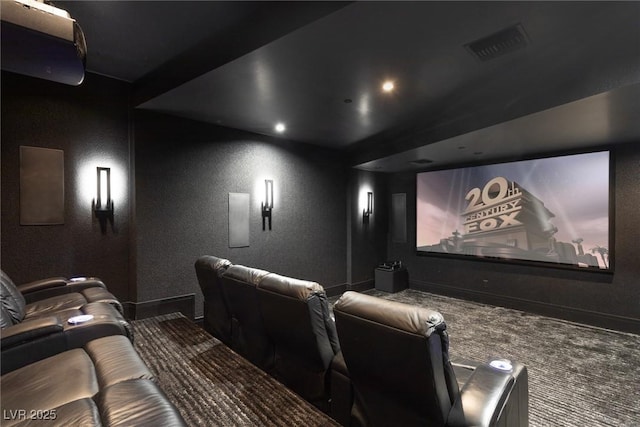 8 Meadowhawk Ln, Las Vegas, NV 89135 - carpeted home theater with a textured wall and baseboards