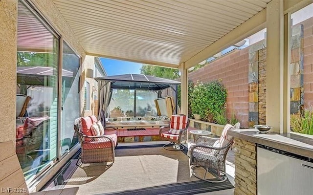 10001 Blairwood Ct, Las Vegas, NV 89178 - view of patio featuring a gazebo