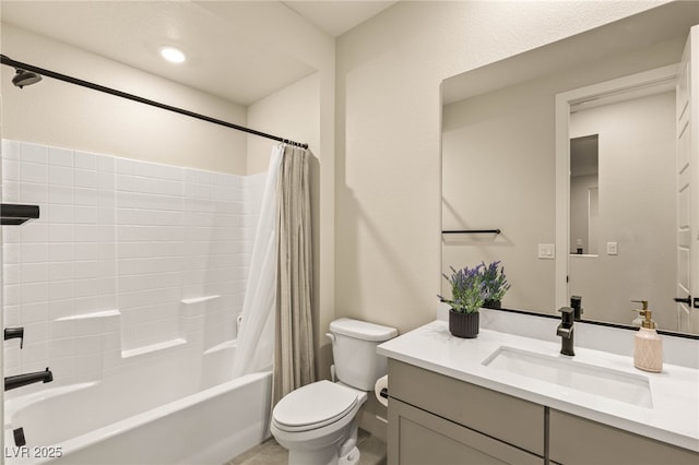 230 Cactus Sunrise St, Las Vegas, NV 89138 - bathroom featuring vanity, toilet, and shower / bath combo with shower curtain