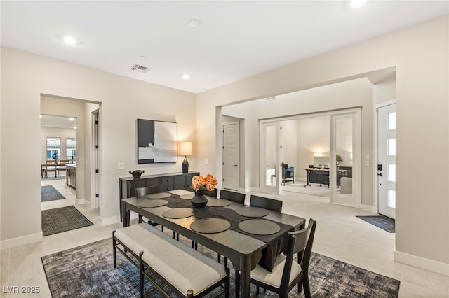 230 Cactus Sunrise St, Las Vegas, NV 89138 - dining area with recessed lighting, light tile patterned floors, and baseboards