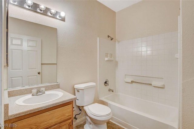 4730 E Craig Rd Unit 1005, Las Vegas, NV 89115 - bathroom with shower / bathtub combination, vanity, and a textured wall
