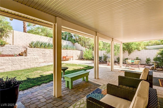 2036 Deer Springs Dr, Henderson, NV 89074 - fenced backyard with a patio area