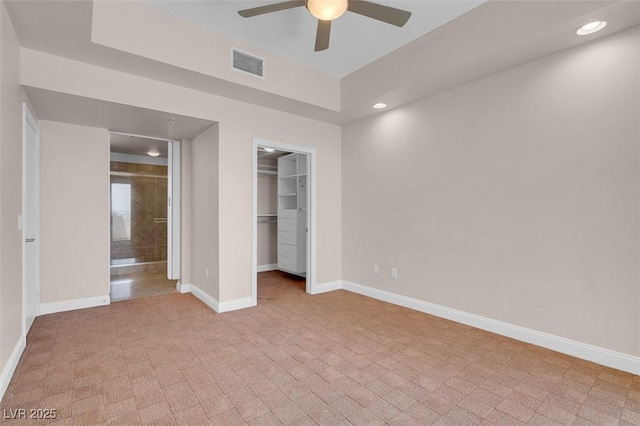 87 E Agate Ave Unit 403, Las Vegas, NV 89123 - unfurnished bedroom with recessed lighting, carpet floors, a spacious closet, baseboards, and a closet