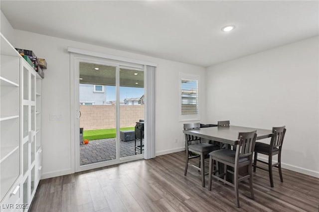 3024 River Brook Ct, Las Vegas, NV 89139 - dining area featuring wood finished floors, baseboards, and recessed lighting