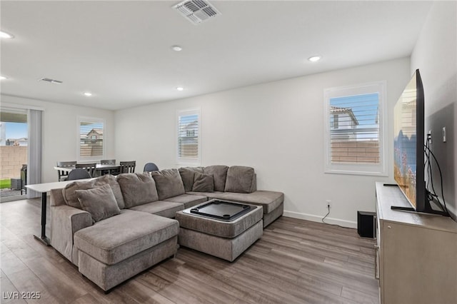 3024 River Brook Ct, Las Vegas, NV 89139 - living area featuring wood finished floors, recessed lighting, and baseboards