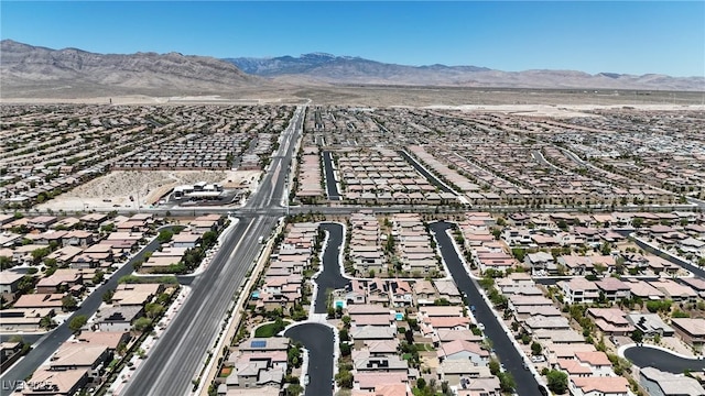 9950 Coyote Echo Ct, Las Vegas, NV 89166 - aerial view of residential area featuring a mountain backdrop
