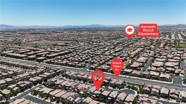 9950 Coyote Echo Ct, Las Vegas, NV 89166 - aerial view of residential area with a mountainous background