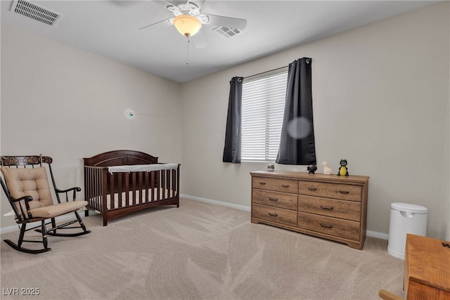 9950 Coyote Echo Ct, Las Vegas, NV 89166 - carpeted bedroom with a crib and a ceiling fan